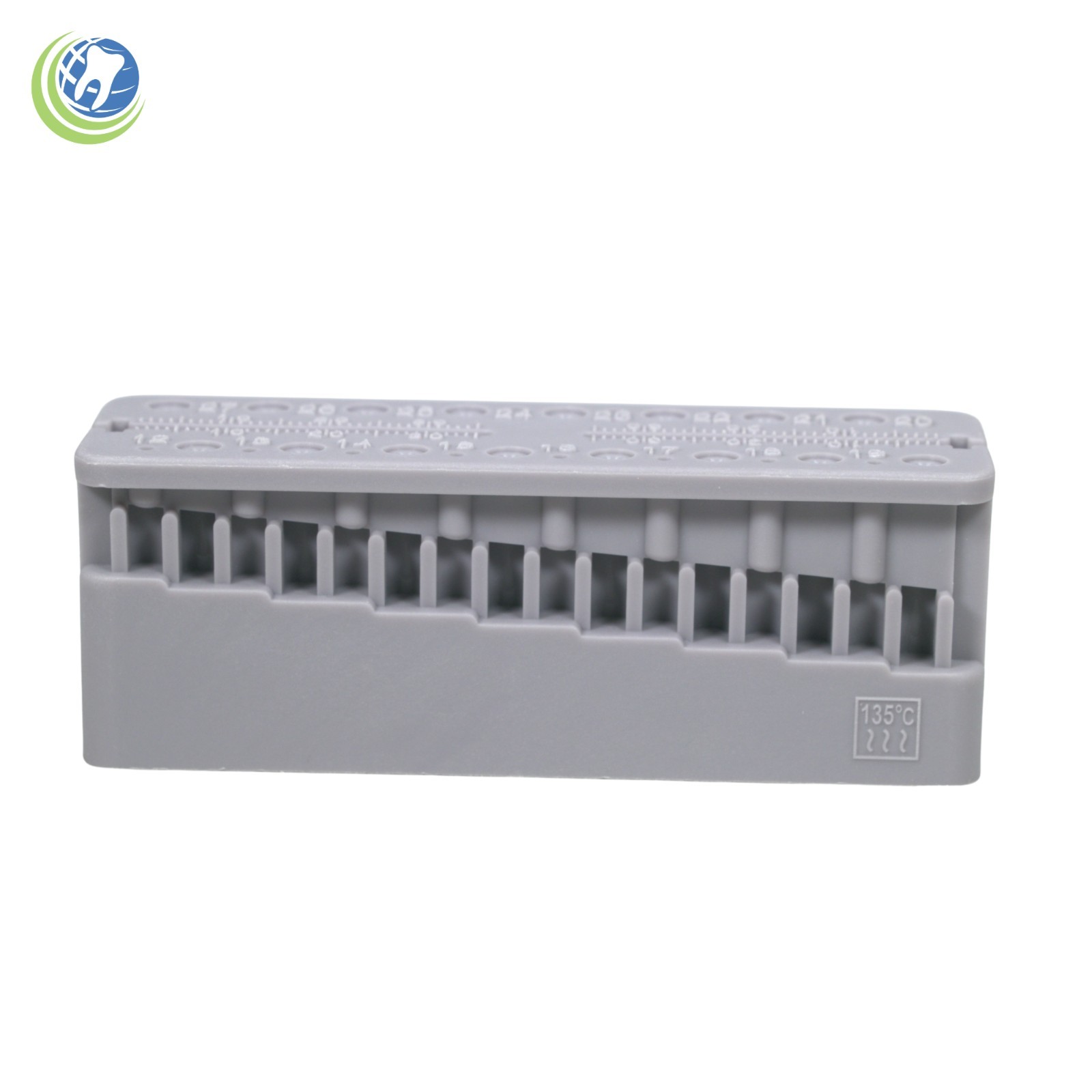 2 X Endo Measuring File Block Holder W/ Measuring Ruler Gray Autoclavable