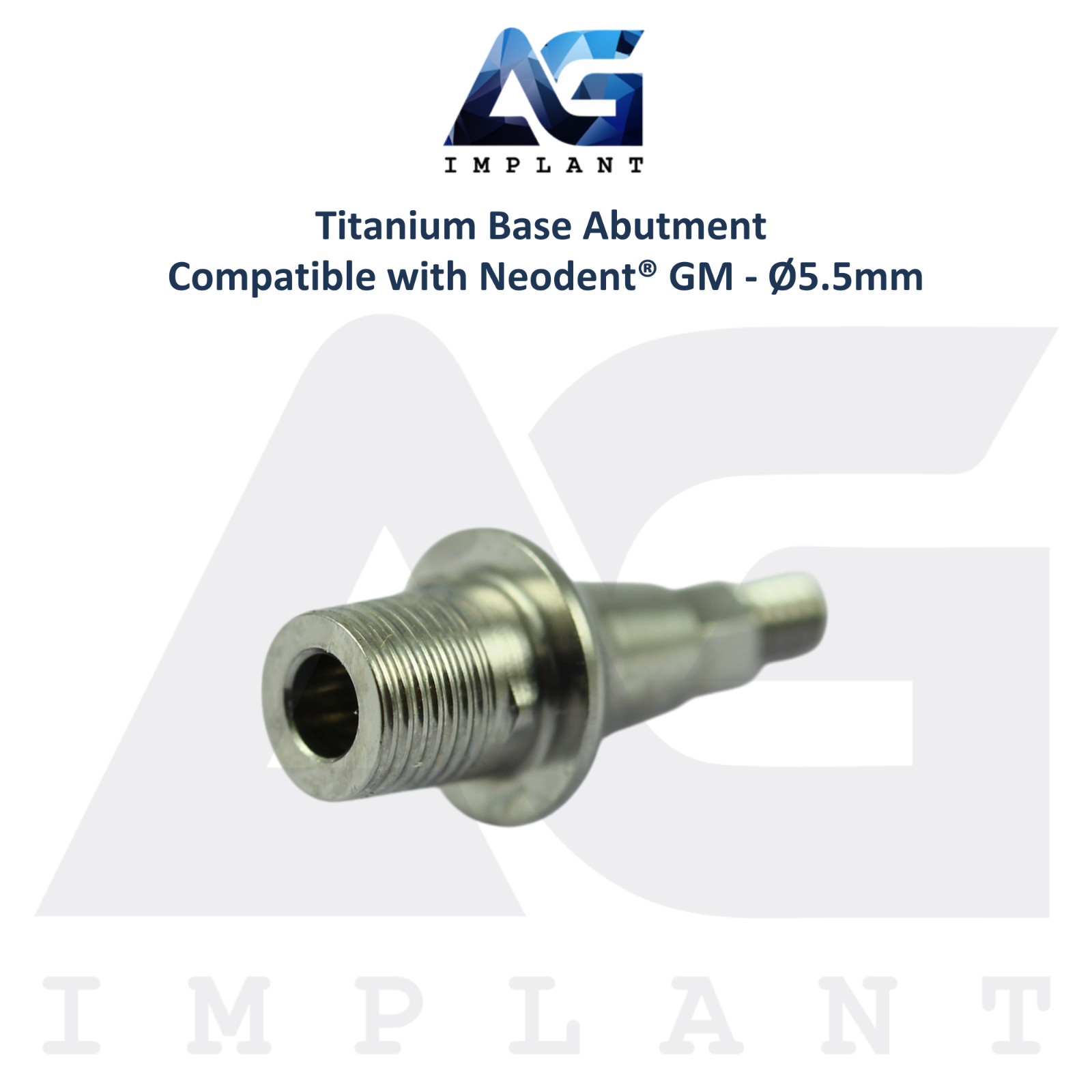 5 Titanium Base Prosthetic Neodent® GM Fixture Compatible Ø5.5mm CAD/CAM