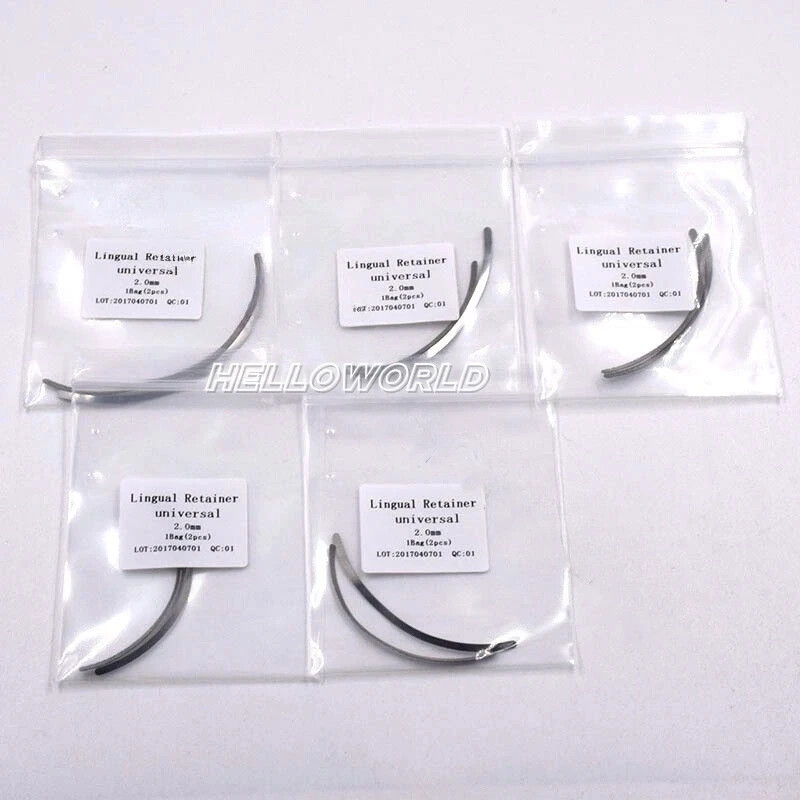 Dental Ortho Lingual Retainer Mesh Base Wires Universal 2.0mm 2 pcs/bag