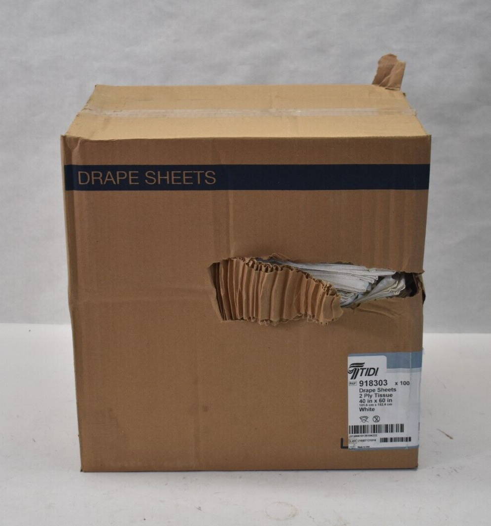 Tidi Products 2 Ply Drape Sheets Tissue Paper White 40″ x 60″ 100 Pack