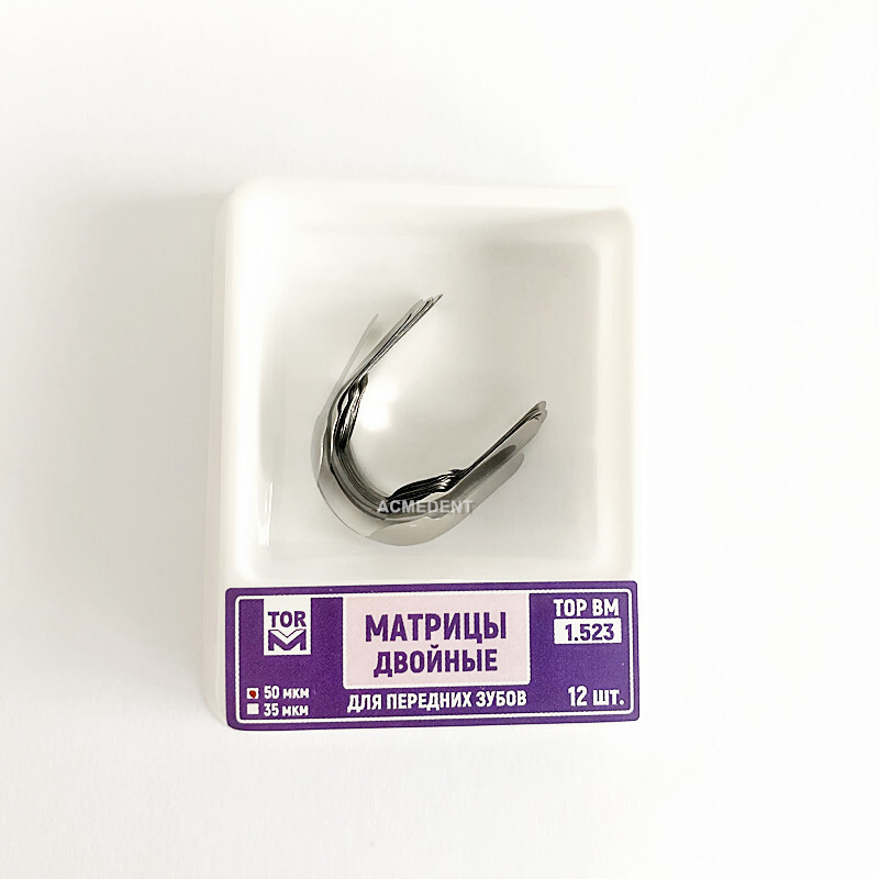 1Box Dental Proximal Anterior Strips Twin Matrix Metal Matrices TOR VM 1.523