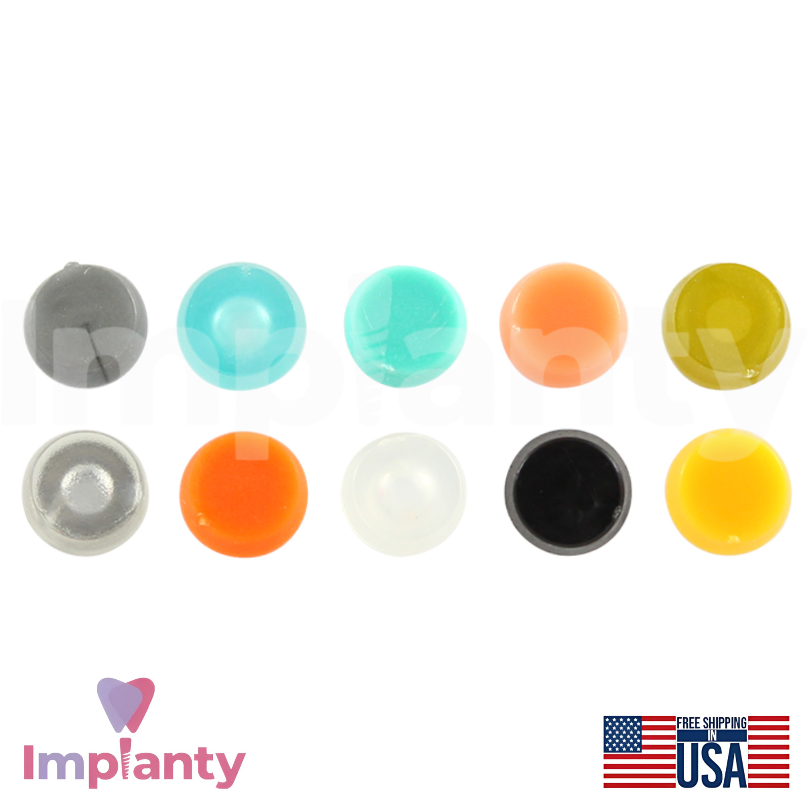 Full Ball Attachment Micro Silicone Dental Caps Overdenture Dentistry Lab Kit