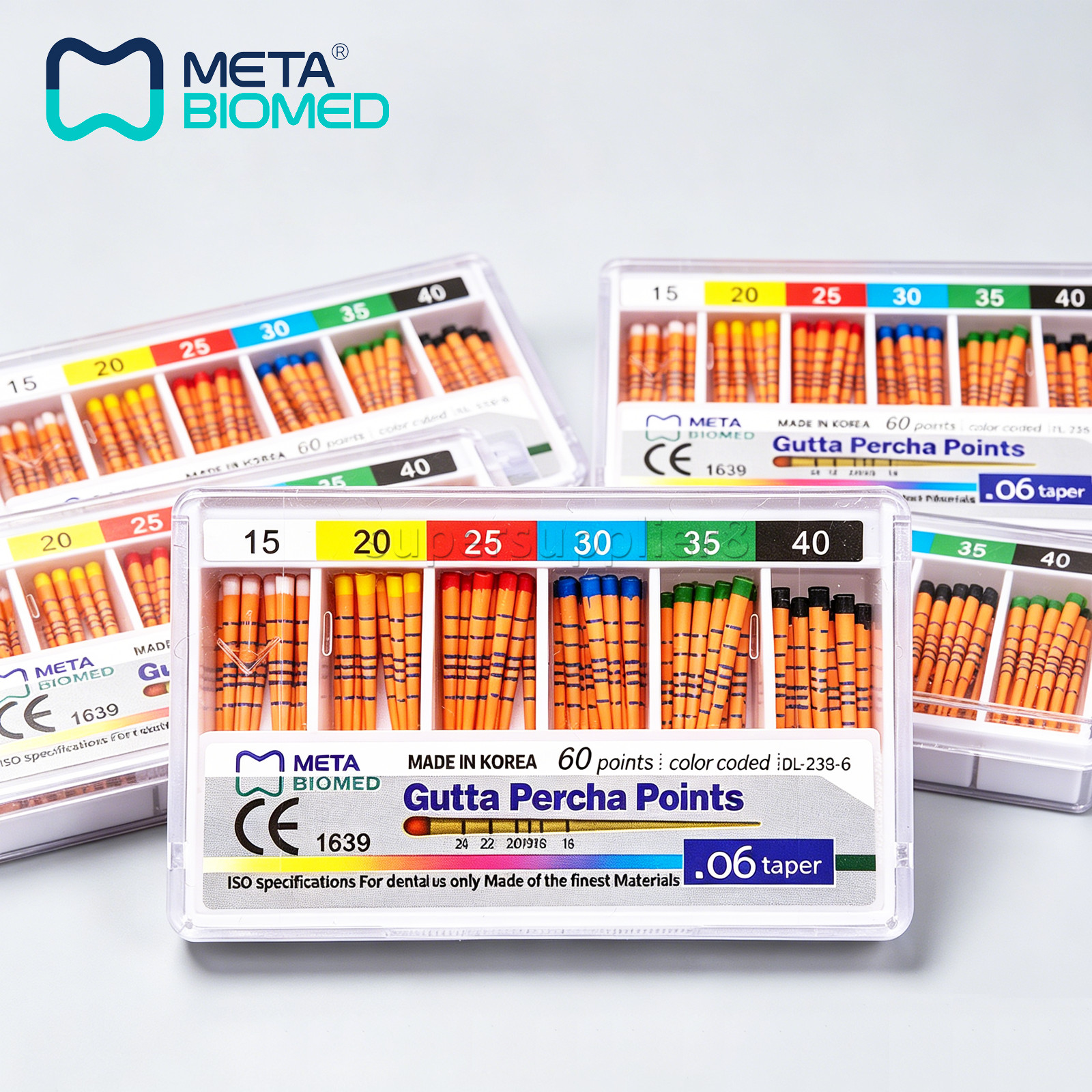 Dental Endodontic Gutta Percha Points Taper .02 .04 or .06, 120 or 60/pk,#15-40