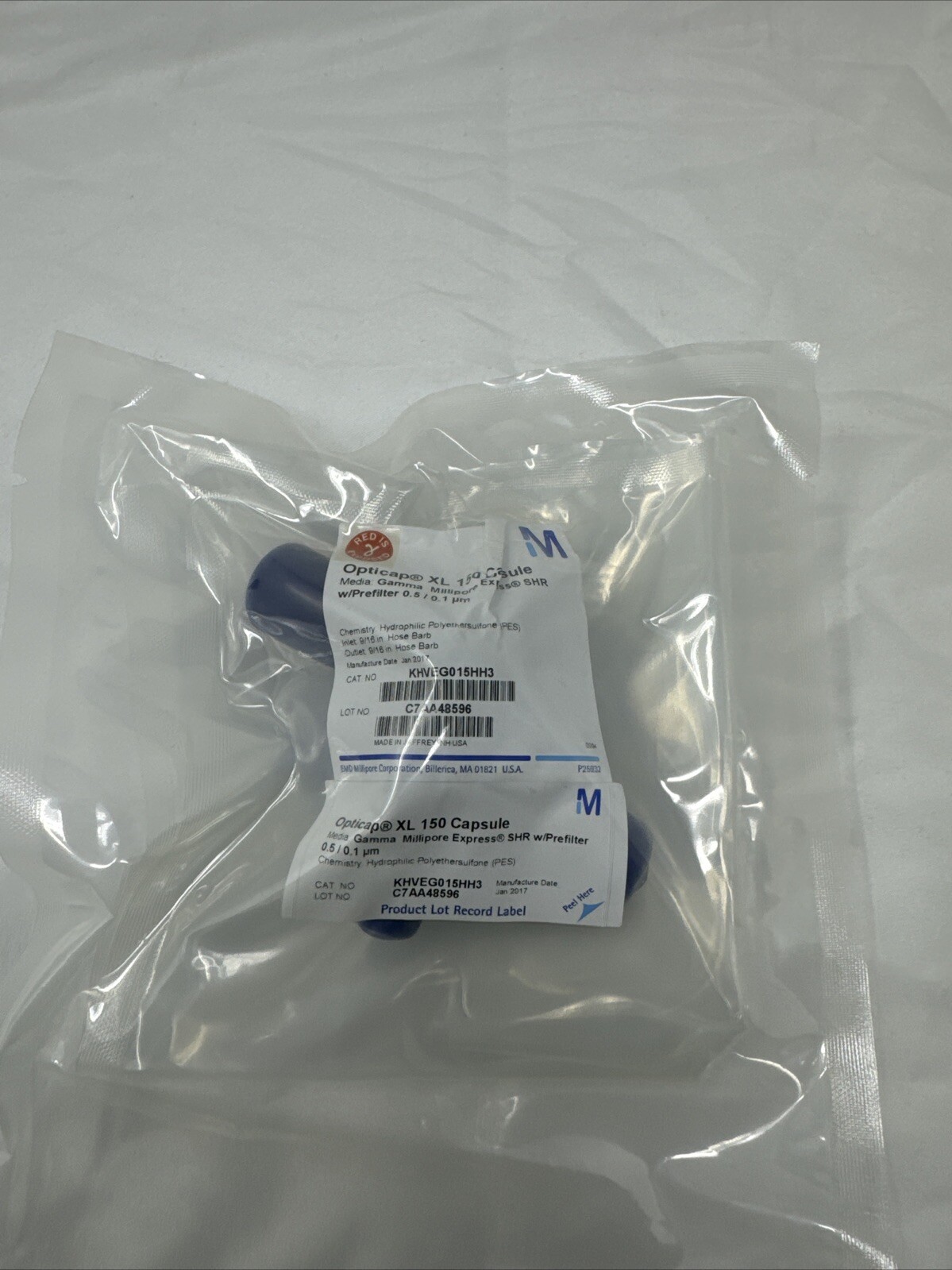 MILLIPORE Opticap XL 150 Express SHR Capsules 0.5/0.1um KHVEG015HH3 Lab Supply