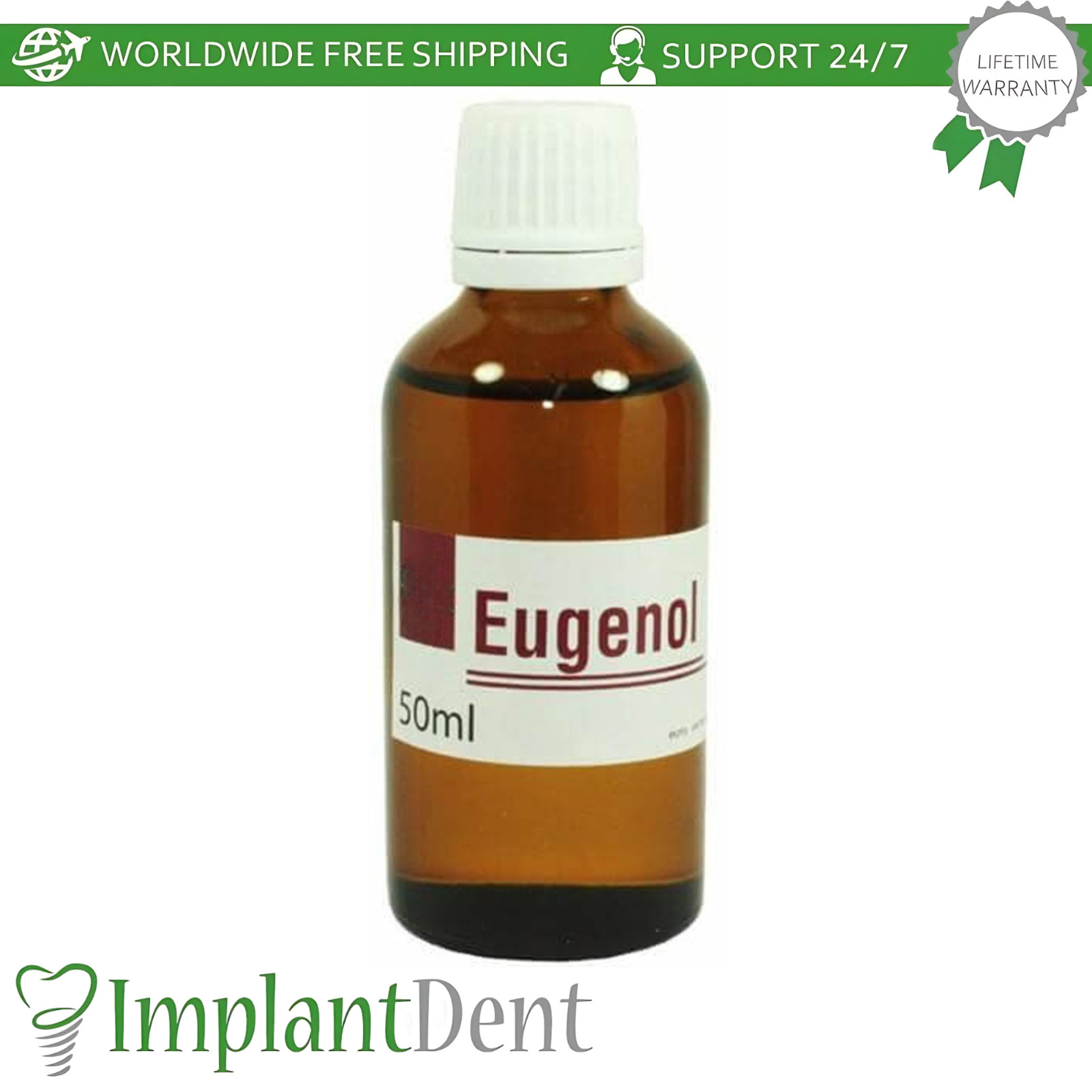 Dental Extra Pure EugenoI Oil Liquid 50ml With Dropper Temporary Relief