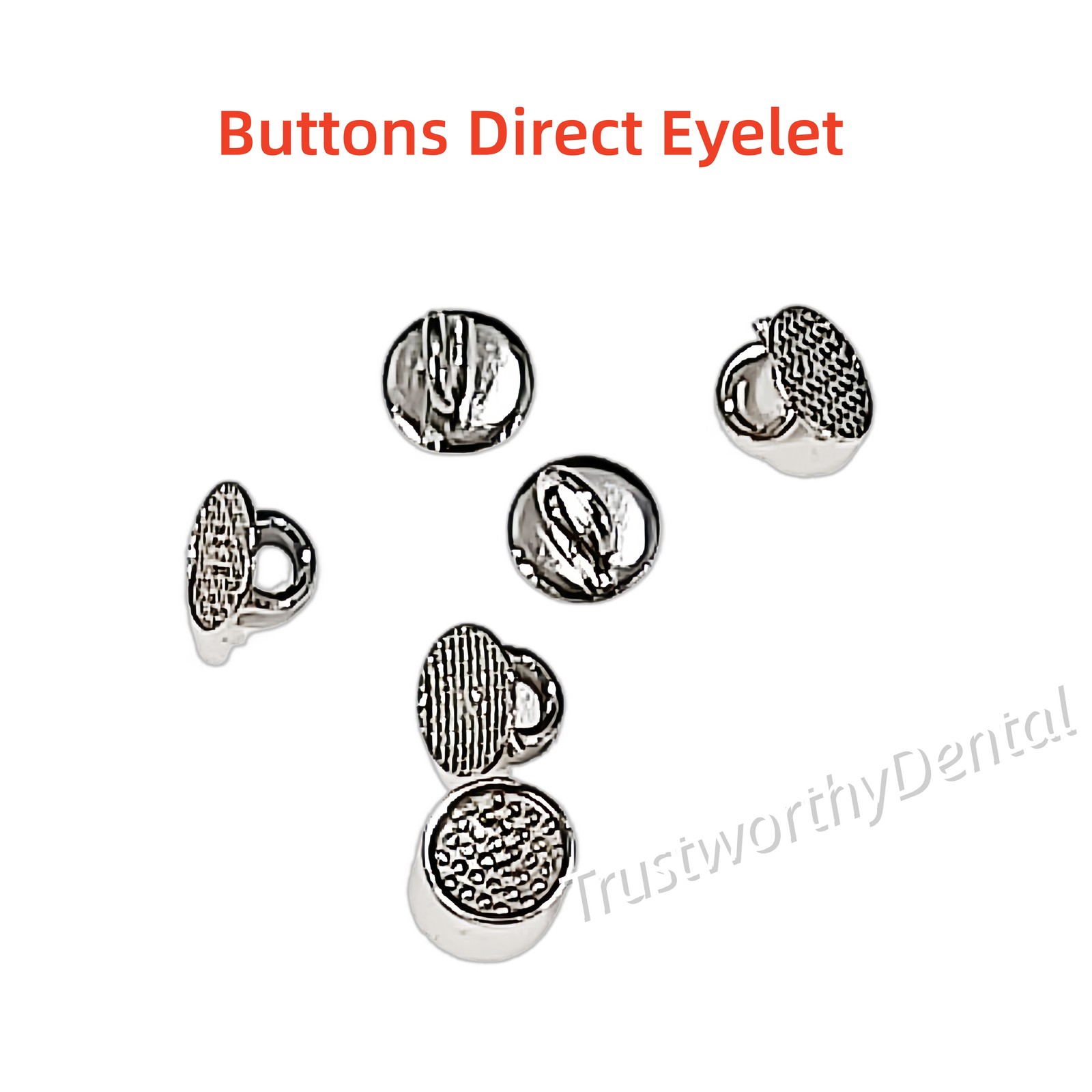 50 Pieces Dental Orthodontic Lingual Buttons Bondable Metal Round Base
