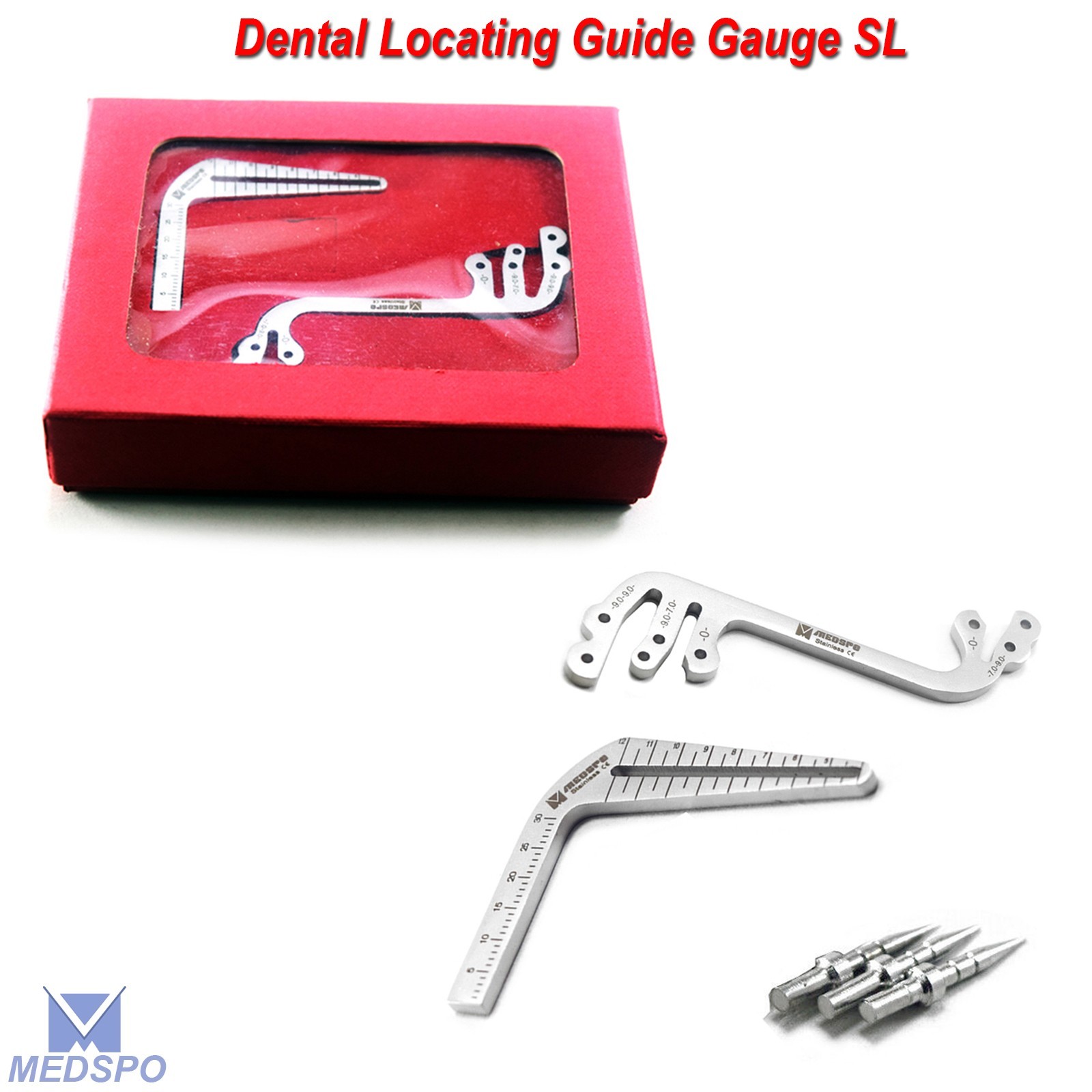 Implant Gauge Surgical Drilling Guide Locator Parallel Depth Pin Dental Tools