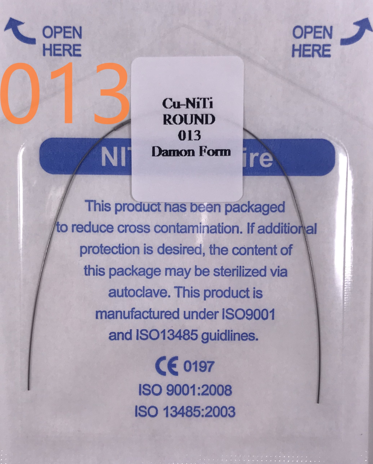 Dental Orthodontic Copper Cu-Niti Wires Arch Wires Round 0.013″ Damon Form