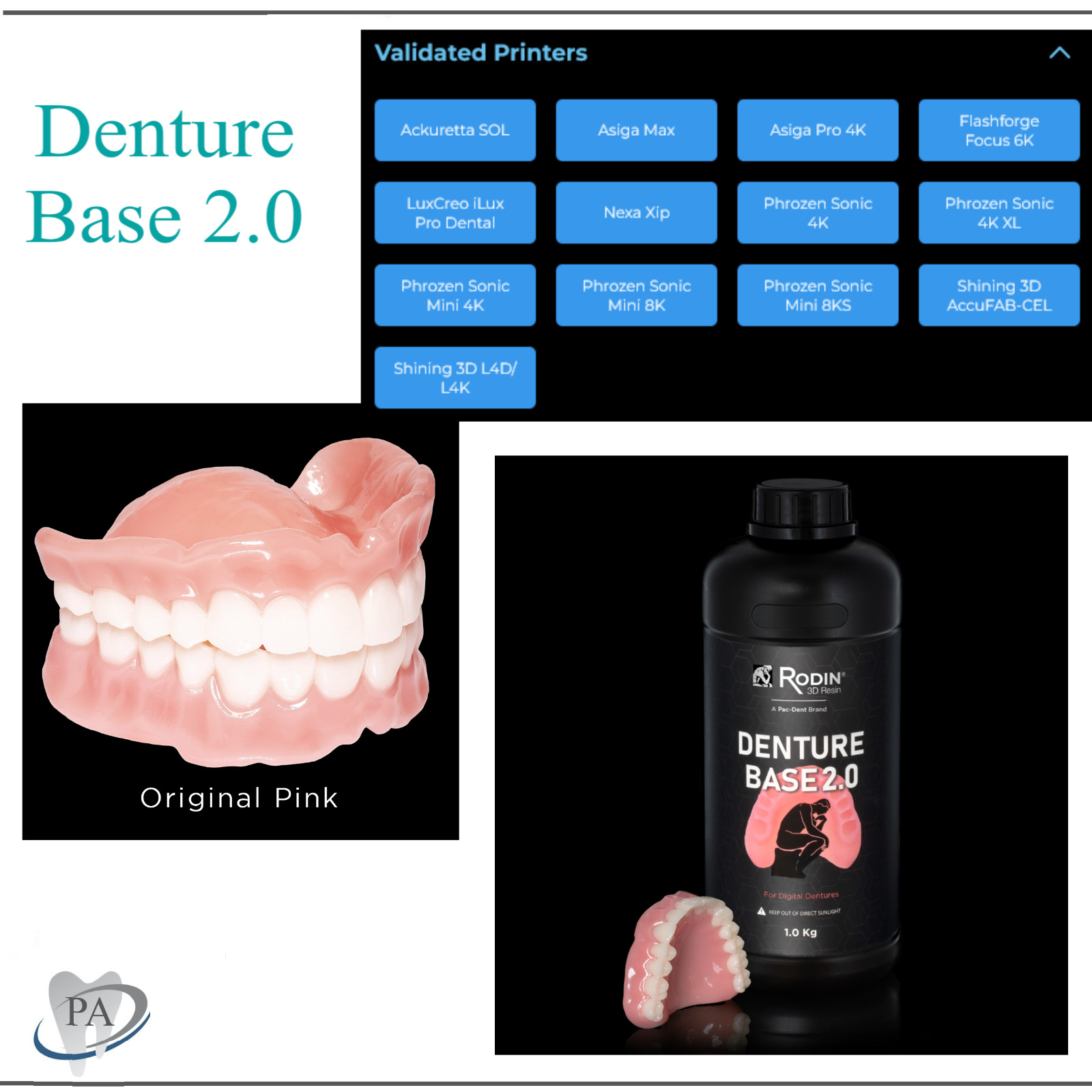 3D Rodin Resin Printing Materials, Denture Base, Clear Bite Splint, Sculpture et