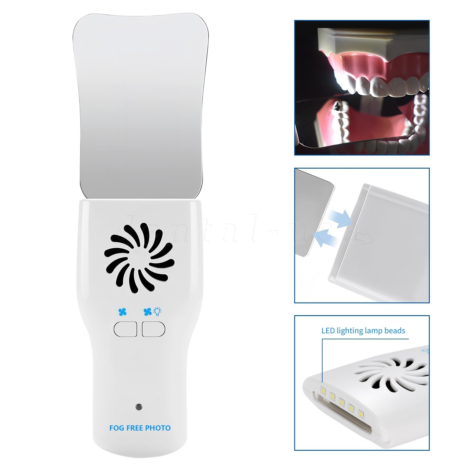 Dental Occlusal Mirror Fog Free LED Intra Oral Photo System 4 Mirrors Defogging