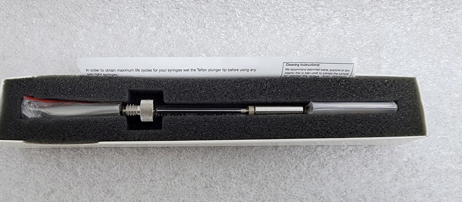 Gilson 25025341 100ul Fits Gilson pumps Syringe 402, 234, 235, and 215 models