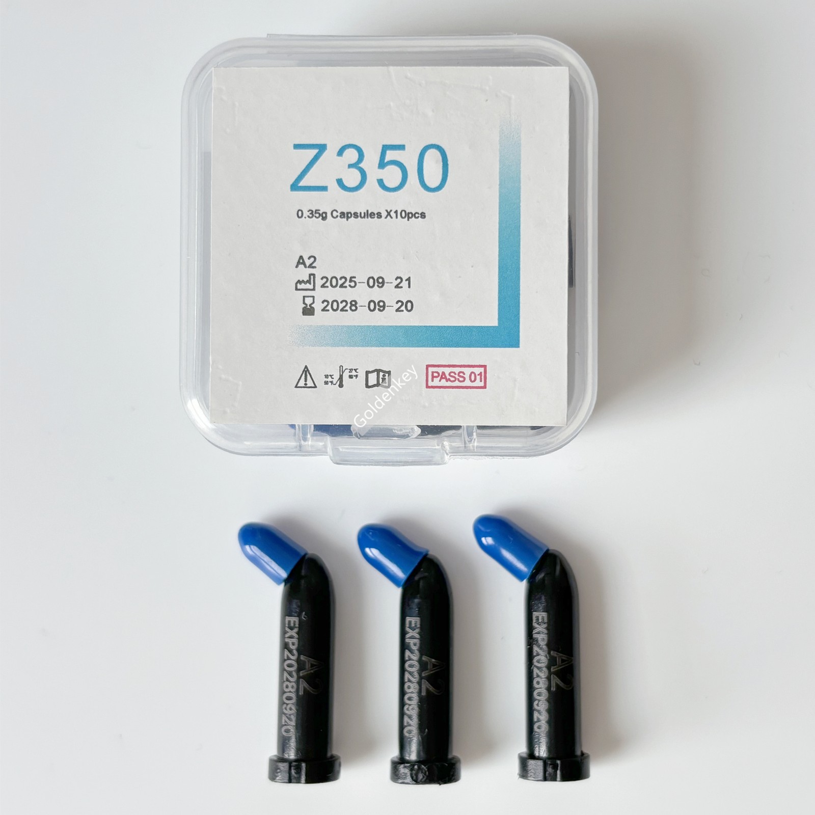Dental 350 A2 Composite Resin Universal Restorative Light Cure Capsule Resin