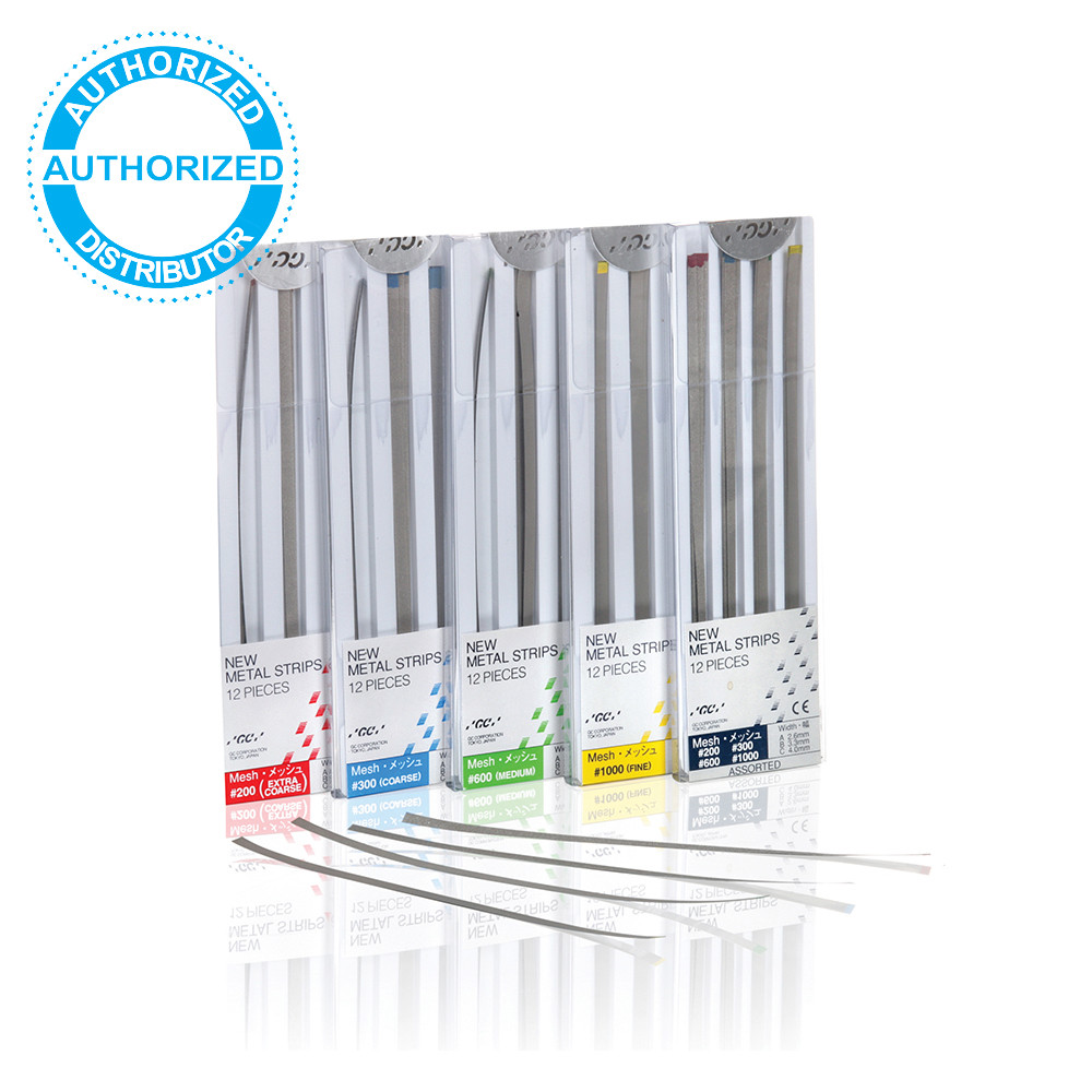 GC NEW METAL STRIPS Assorted / Extra Coarse / Coarse / Medium / Fine 12 Strips