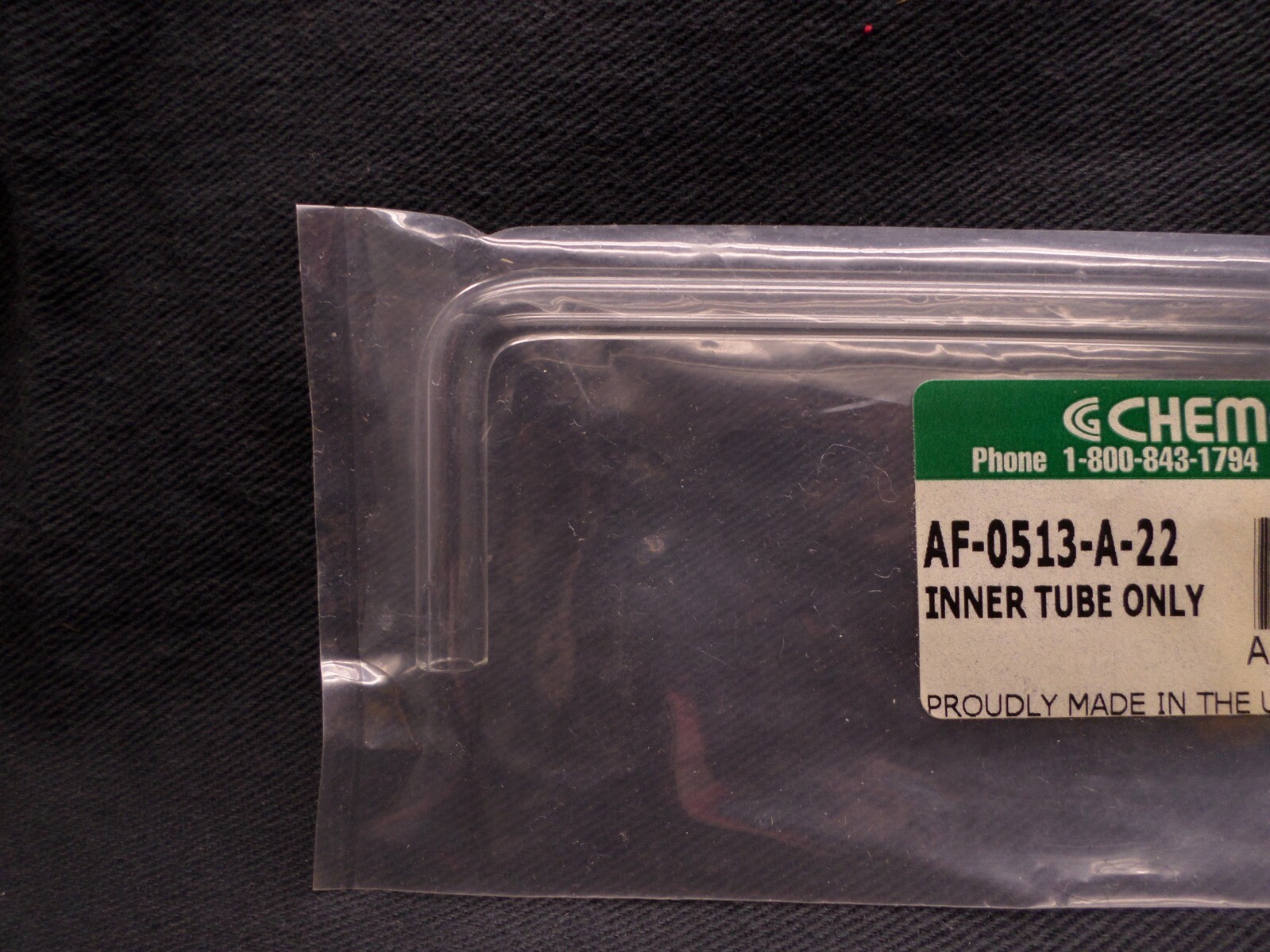 NEW Chemglass Glass Inner Tube Only for Airfree Schlenk Bubbler, AF-0513-A-22