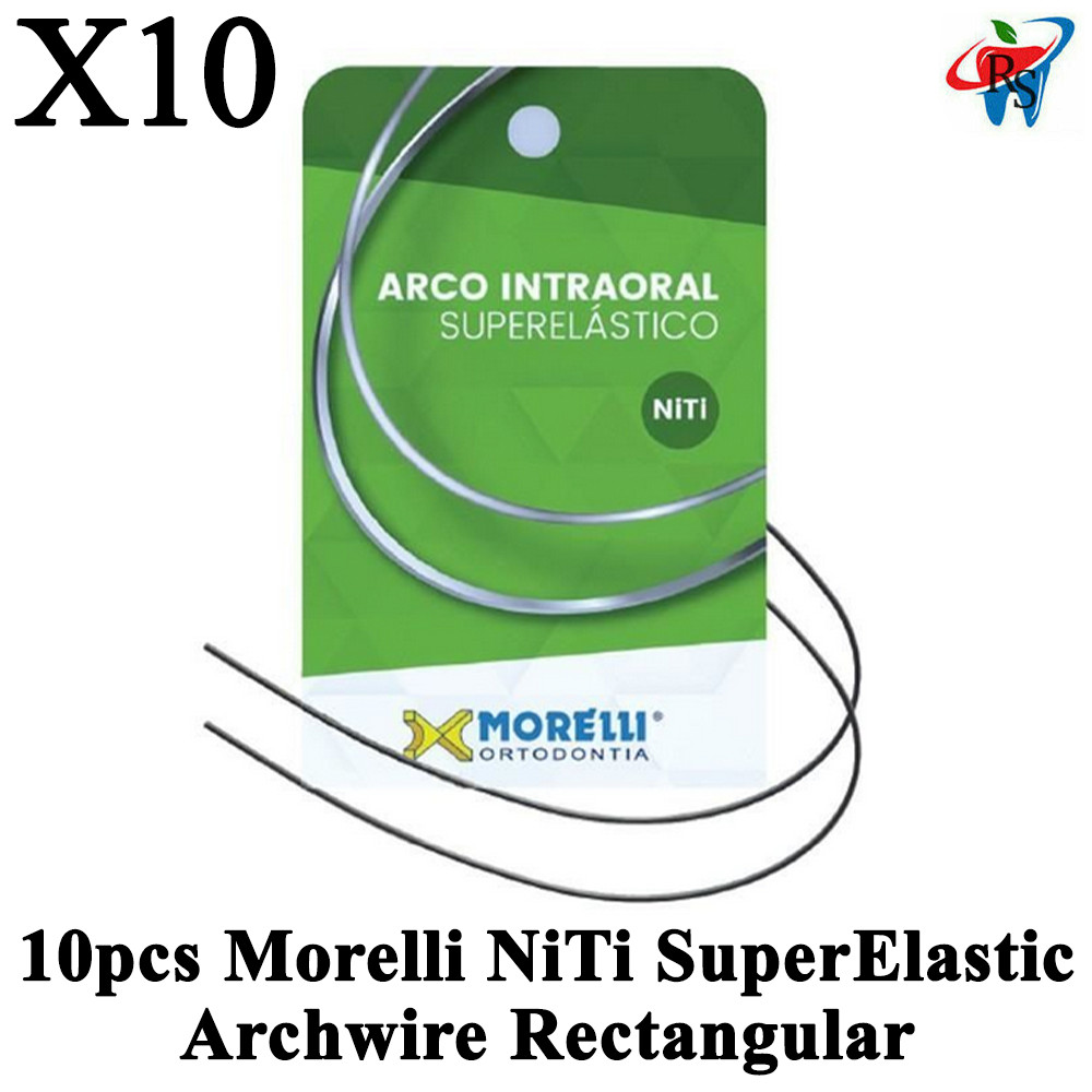 10pcs Dental Morelli NiTi SuperElastic Archwire Rectangular Upper Lower Jaw