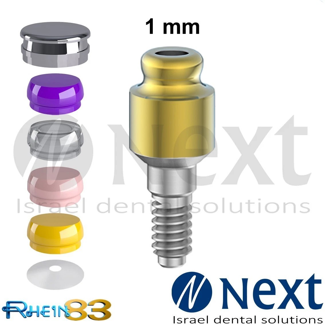 OT Equator abutment 1 mm attachment internal hex Set RHEIN83 Italy original