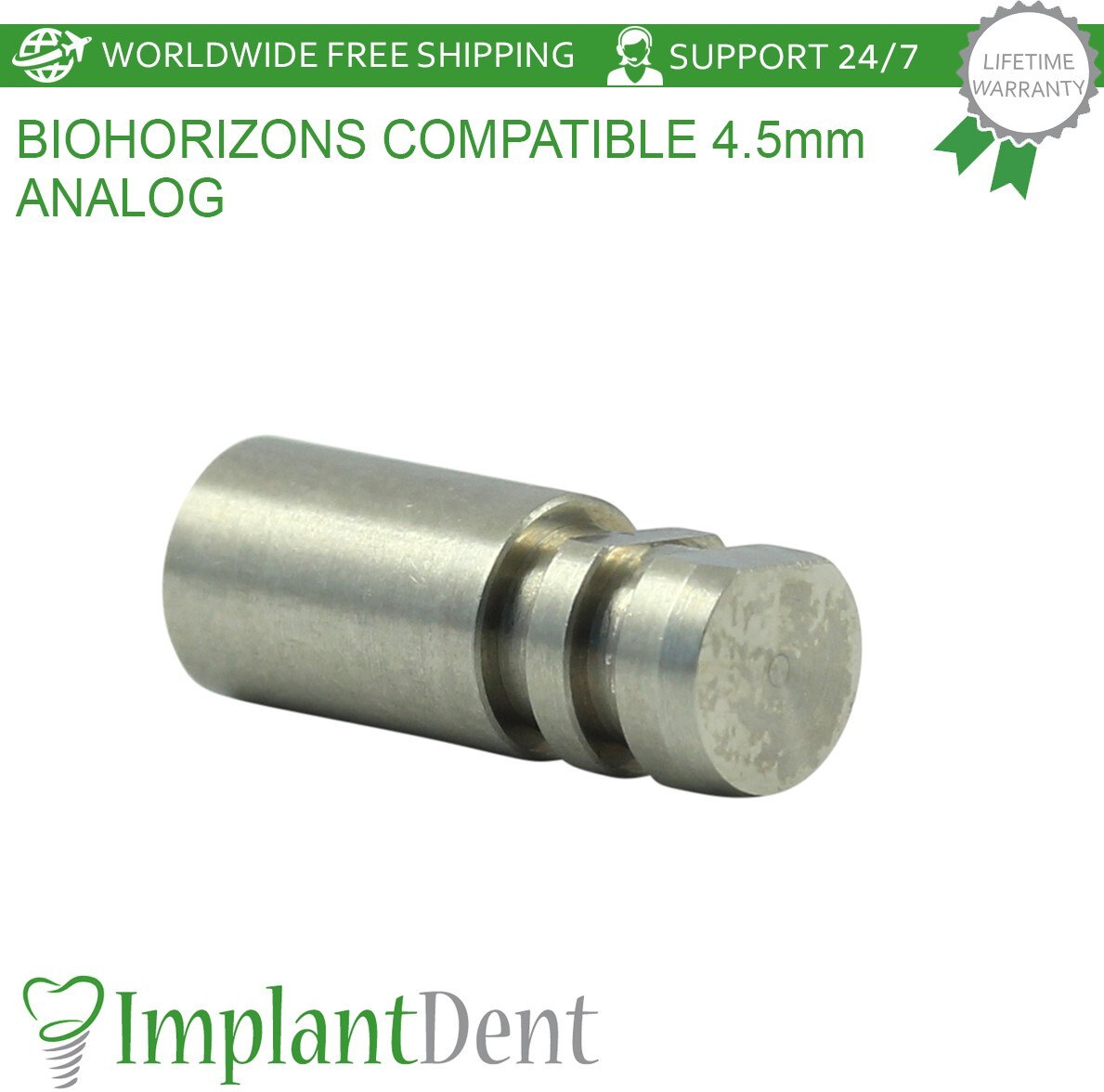 10x Dental Fixture Analog 4.5mm Compatible Stainless Steel Tool Int Hex