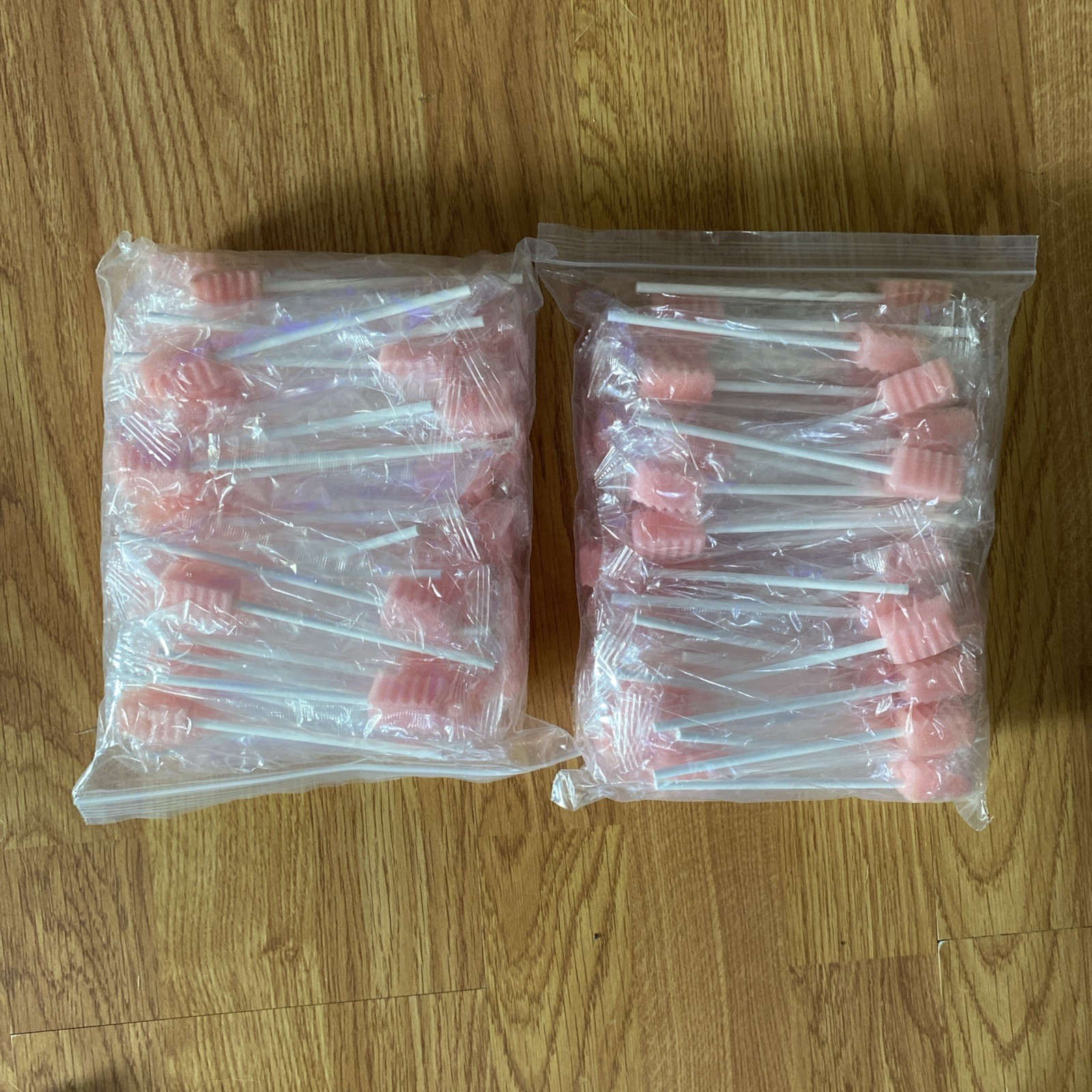 100x Disposable Oral Care Sponge Swabs Tooth Cleaning Mouth Swab With Stick