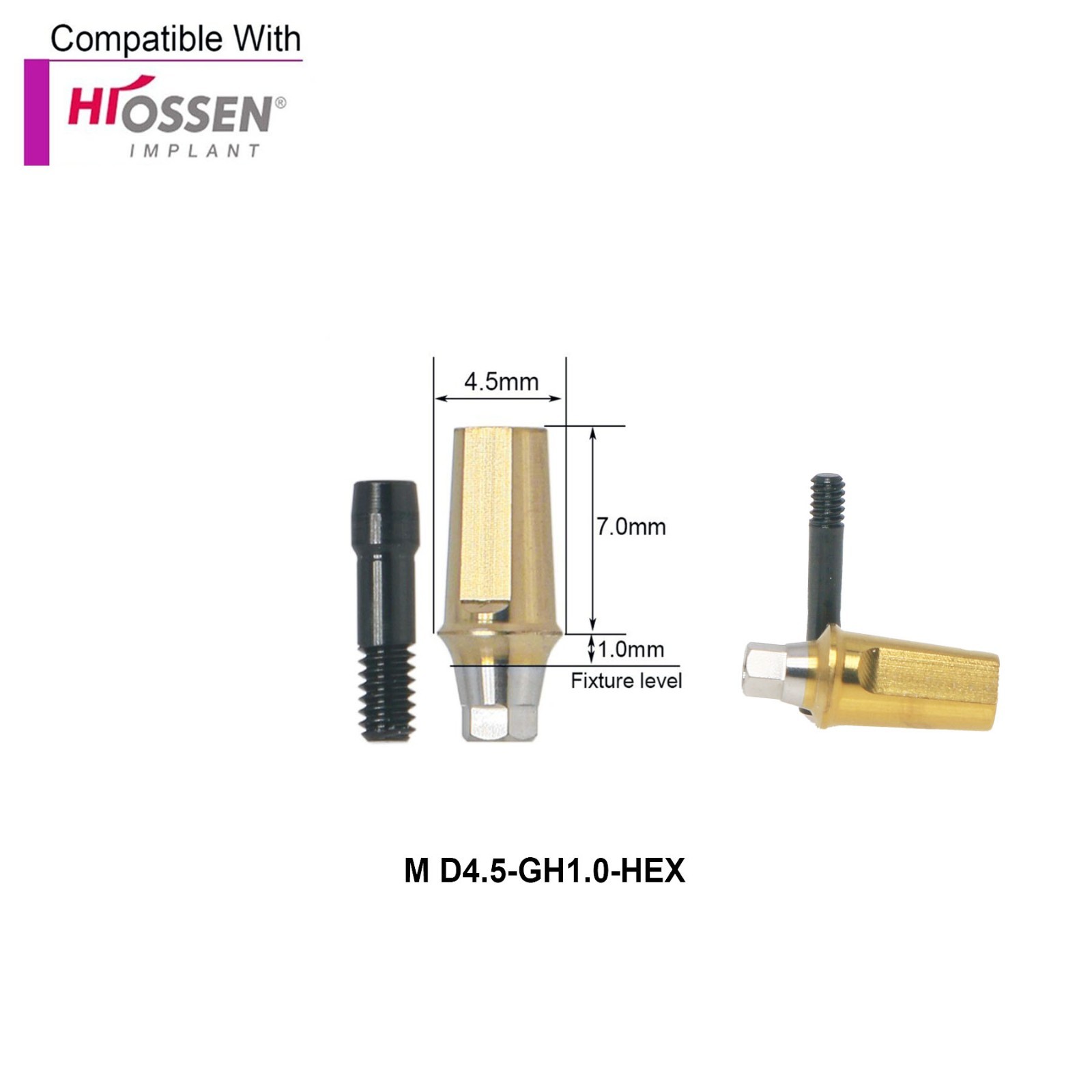 US Titanium Straight Transfer Abutment Fits Hiossen ET (ETIII/IV) /Osstem TS/GS