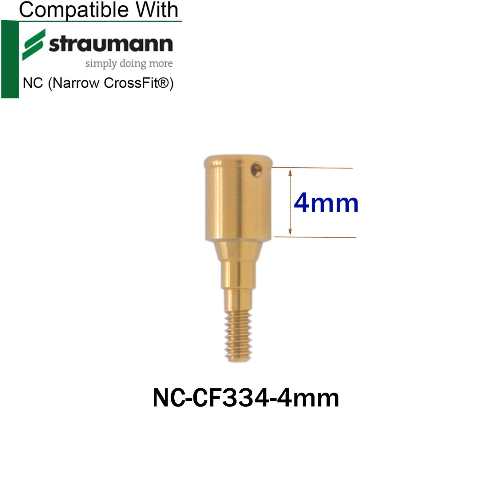 Dental Locator Abutment Male Caps Inserts For Straumann ITI Bone Level NC Ø3.3mm