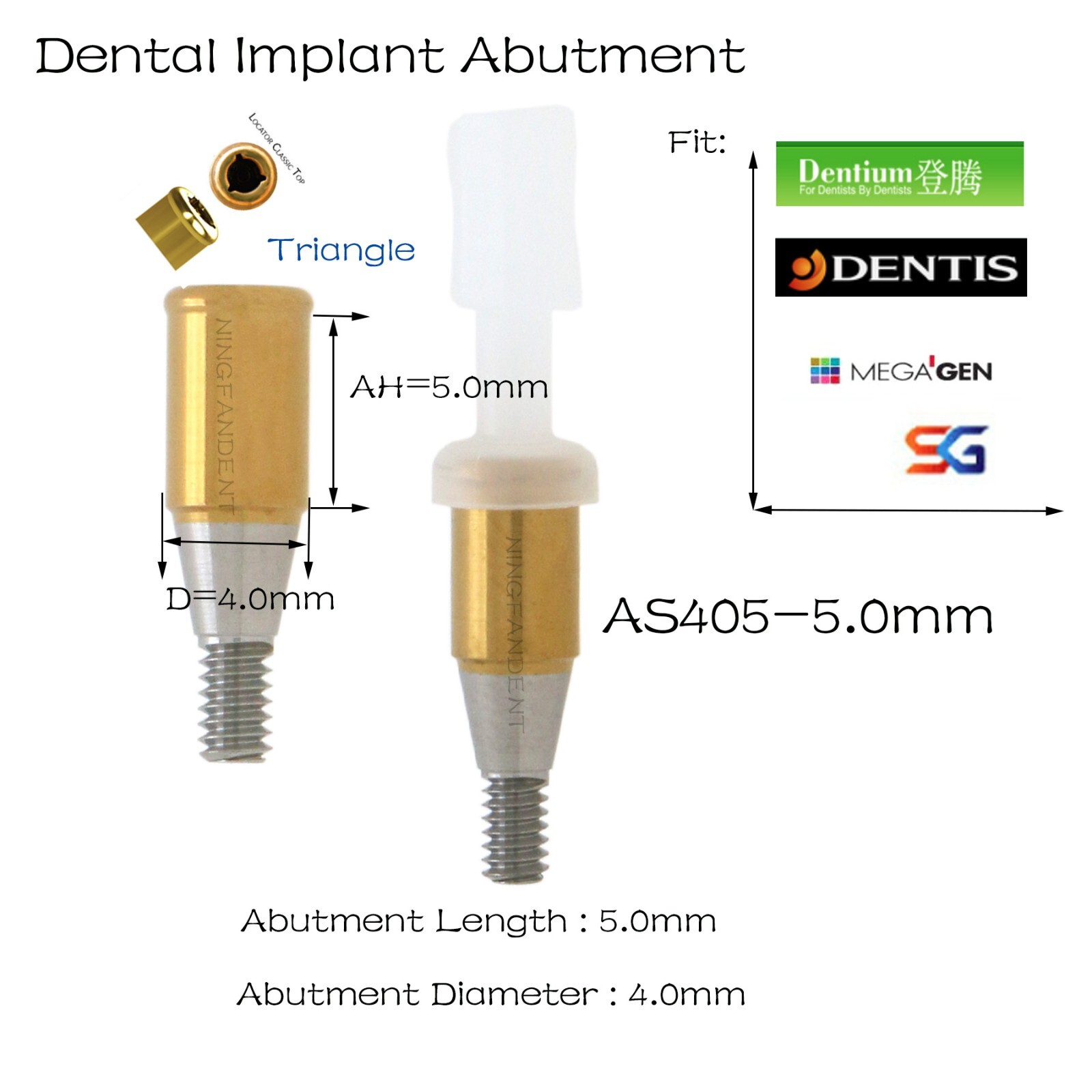 Dentiumm/Dentis/SG/Mega Gen Overdenture Locator Abutments For 3.0/4.0/5.0mm GH
