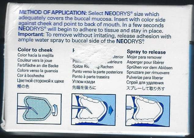 NeoDrys Saliva Absorbents. yellow, small, pack of 46pcs, unused