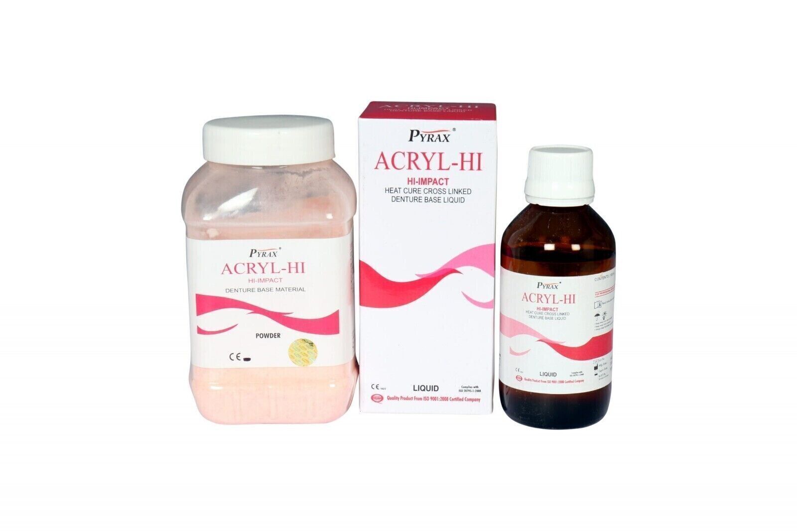 Dental ACRYL-HI Heat Cure Denture Base Material (Powder 200gm + Liquid 100ml) Co