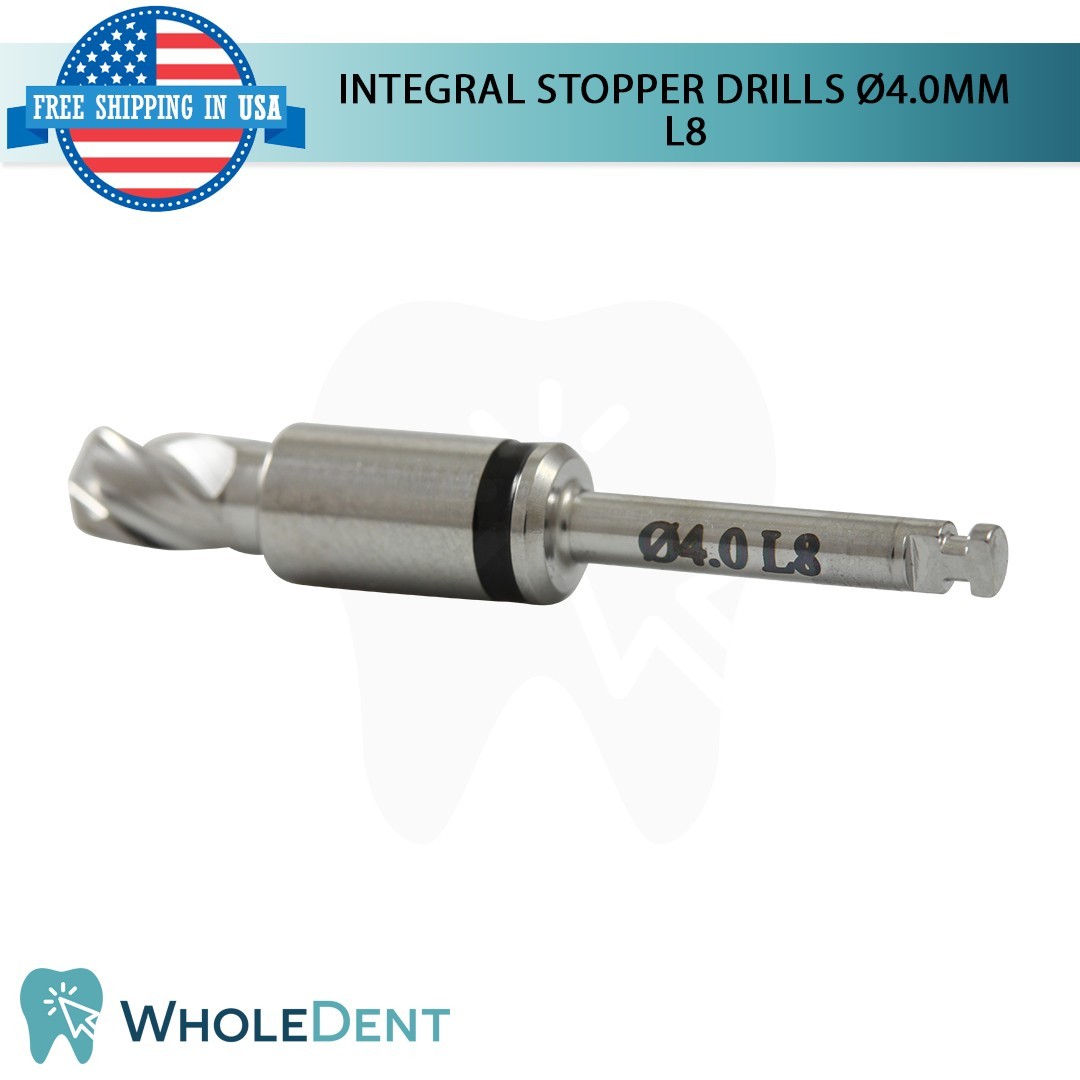Dental Integral Stopper Drill Ø4.0mm Fixture Placement Lab Tool Instrument