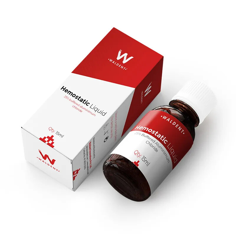 Waldent Hemostatic Liquid consisting of 25% aluminium chloride for OGB control