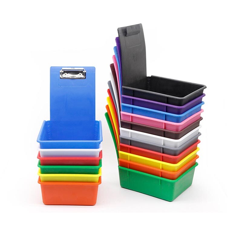 20pcs Dental Lab Tools Dental Neaten Case Dental Lab Work Pans with Clip Holder