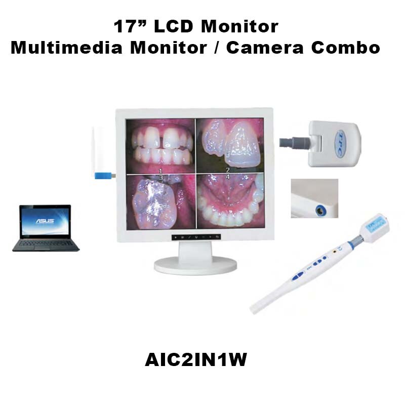 TPC Dental 17” LCD Monitor, Multimedia Monitor / Camera Combo AIC2IN1W