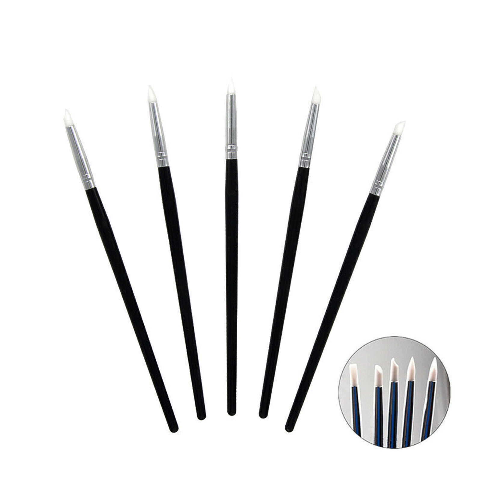Dental Composite Resin Veneer Cement Porcelain Brushes Silicone Brush Pen 3 Size