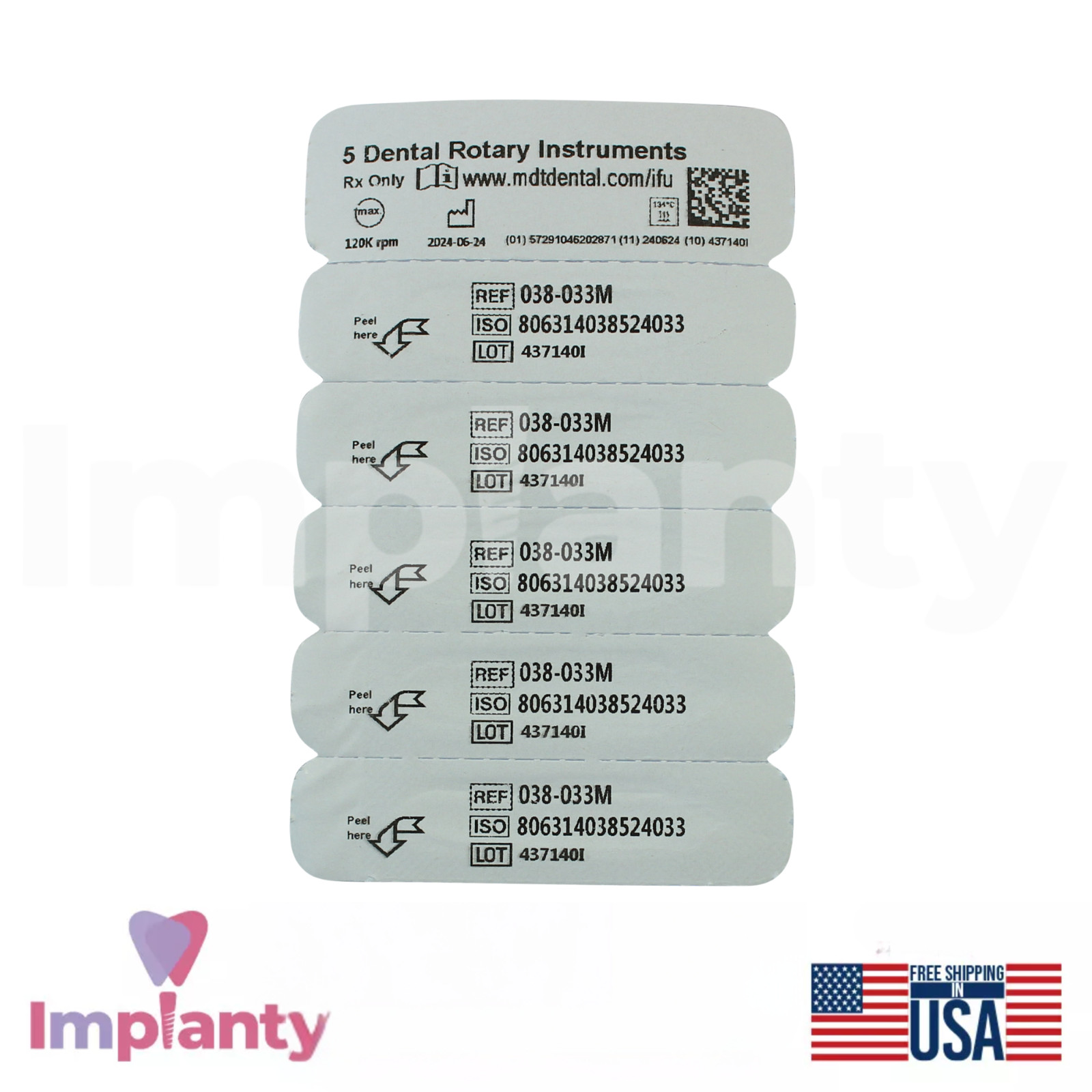 MDT Dental Barrel 038 FG Diamond Burs Occlusal Reduction & Refining Edges