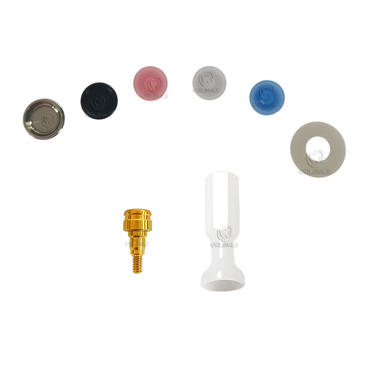 Locator abutment set full Set Male cap kits fit to 3i (Certain)-4.0 GH1-6mm