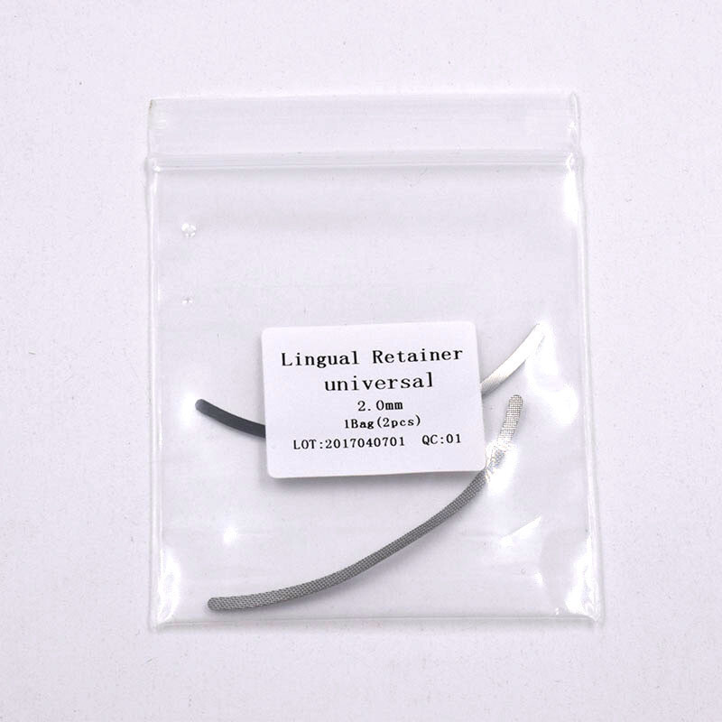 2 Pcs/Pack Dental Ortho Lingual Retainer Universal 1.2mm/2.0mm Splints Mesh Base