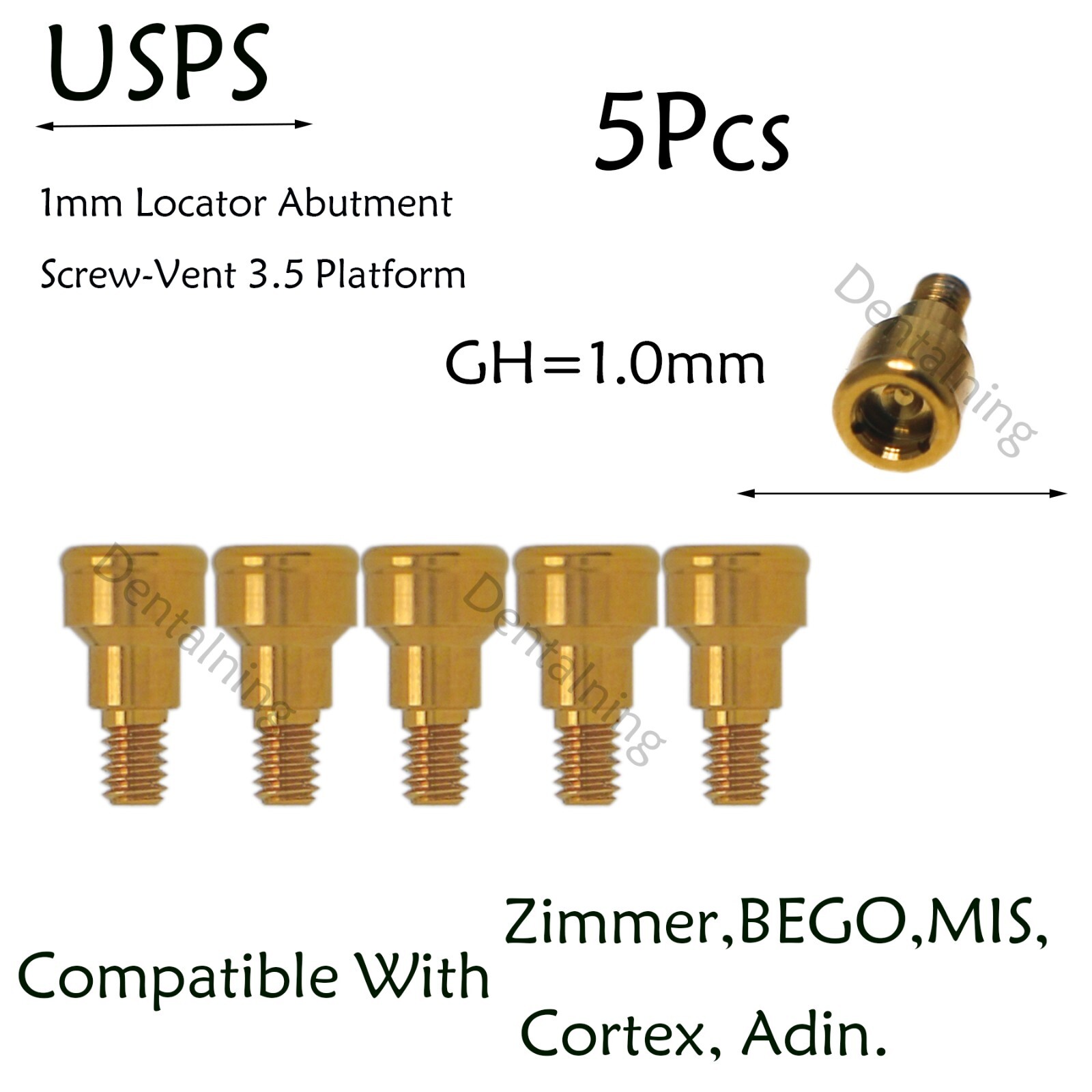 US Zimmer Mis Adin Bego Cortex Implant Locator Abutments For 1-5mm