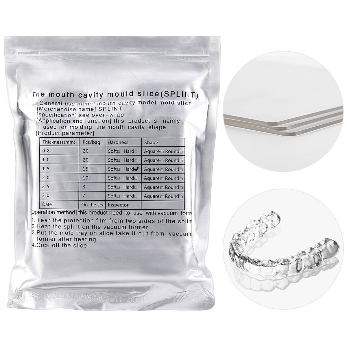 Dental Vacuum Forming Molding Machine/Plastic Ortho Thermoforming Sheet Hard