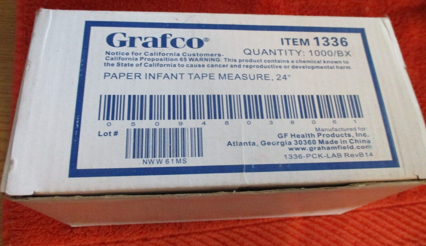 Grafco Paper Infant Tape Measure, 24″, 1000 ct
