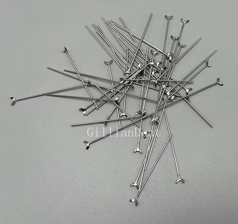 10pcs Dental Ortho Ball Retainer J Clasp Oblique Clasps Bars 0.8/ 0.9mm Y-Type