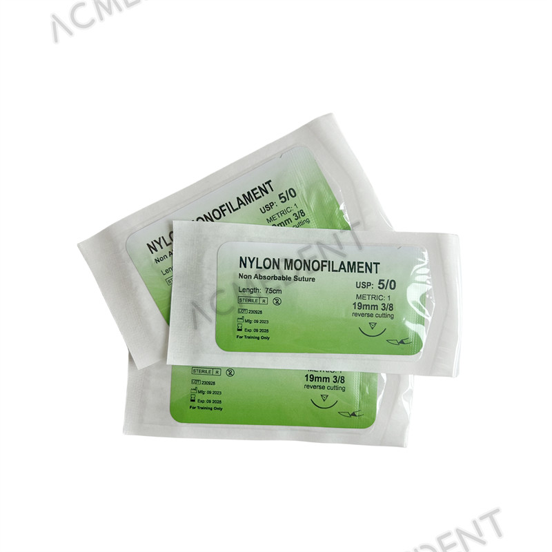 Dental Surgical Sutures Nylon Monofilament USP Reverse Cutting Sterile3/4/5.0