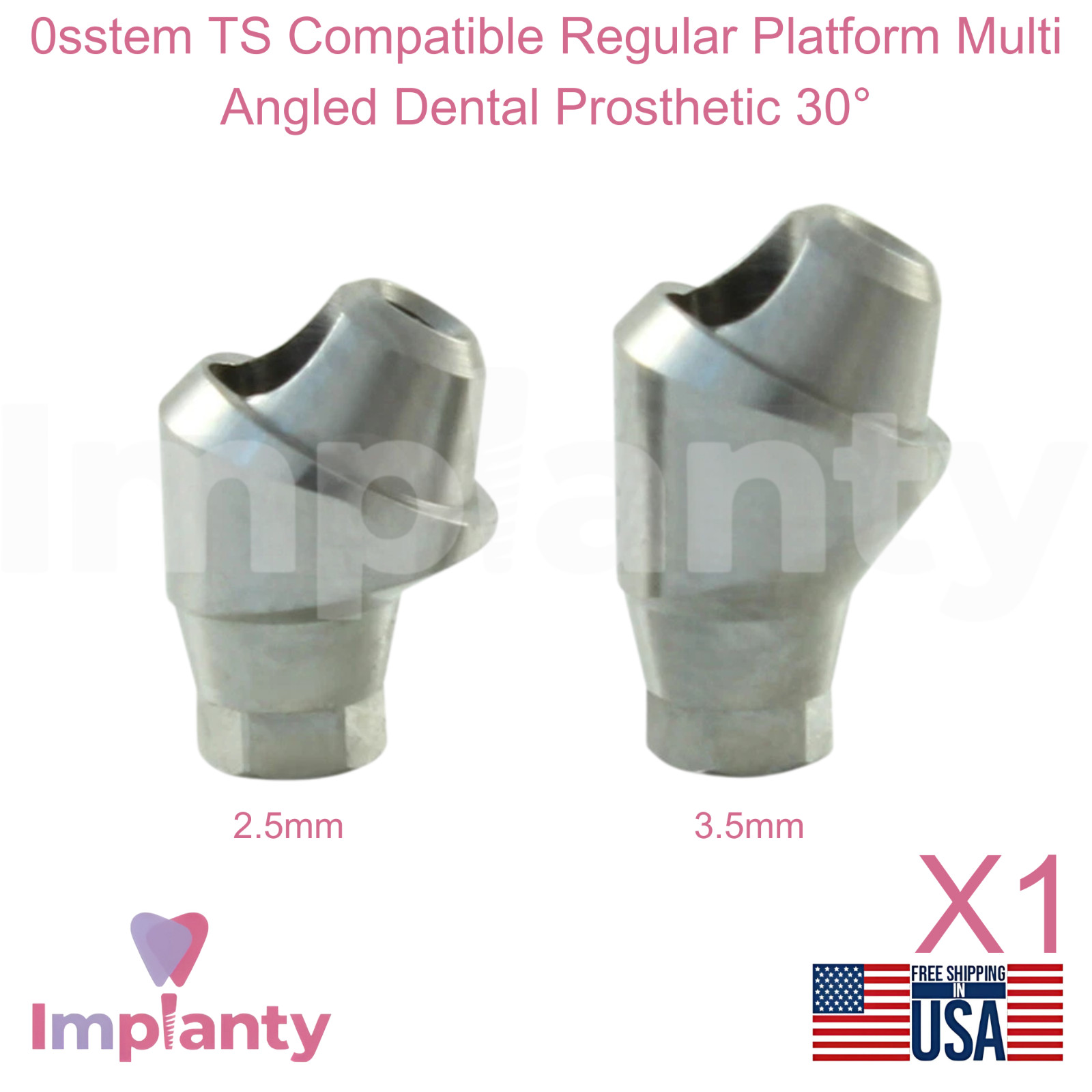 0sstem TS Compatible Regular Platform Multi Angled Dental Prosthetic 30°