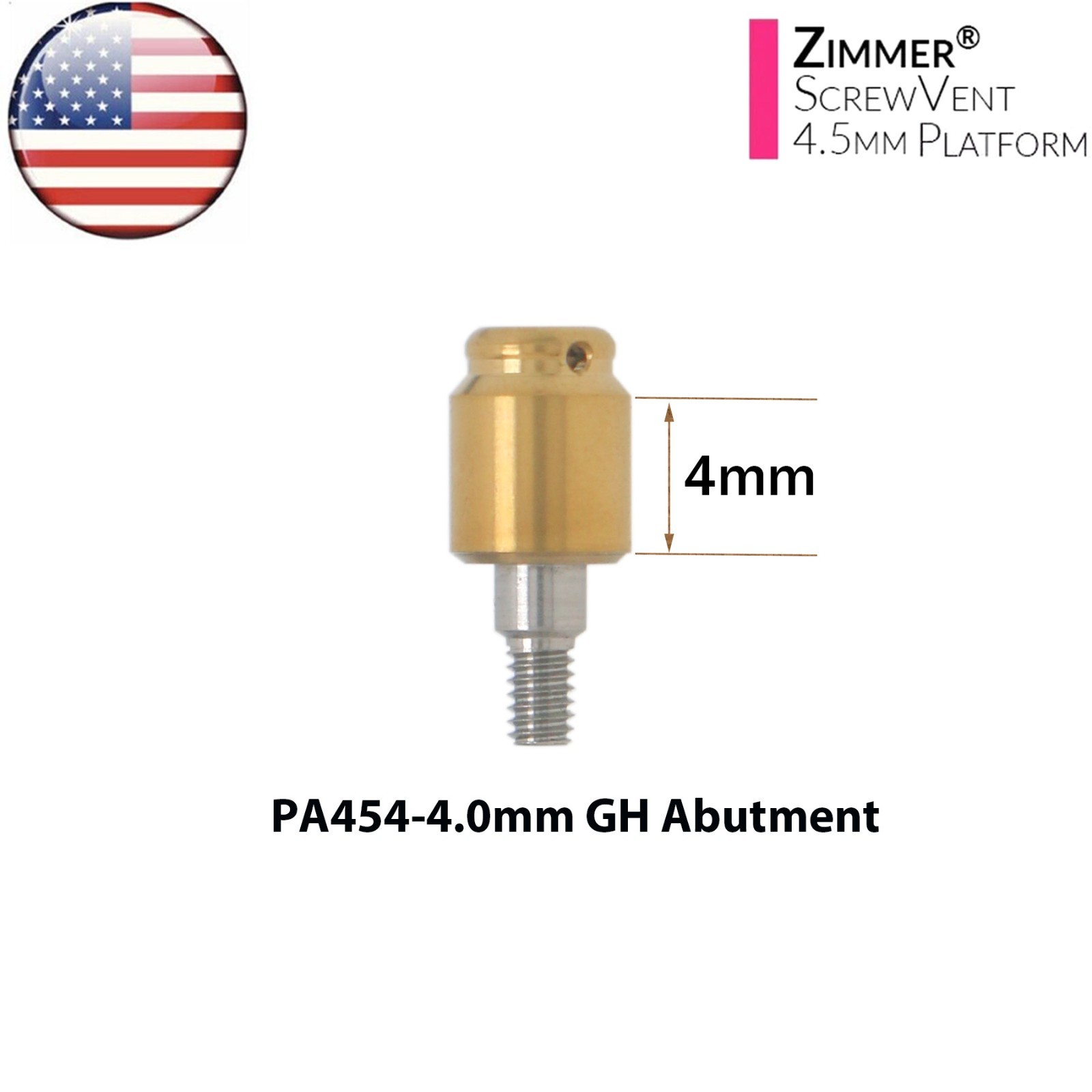 US Overdenture Locator Abutments For ZIMMER Screw-Vent 3.5/4.5mm BEGO MIS Adin
