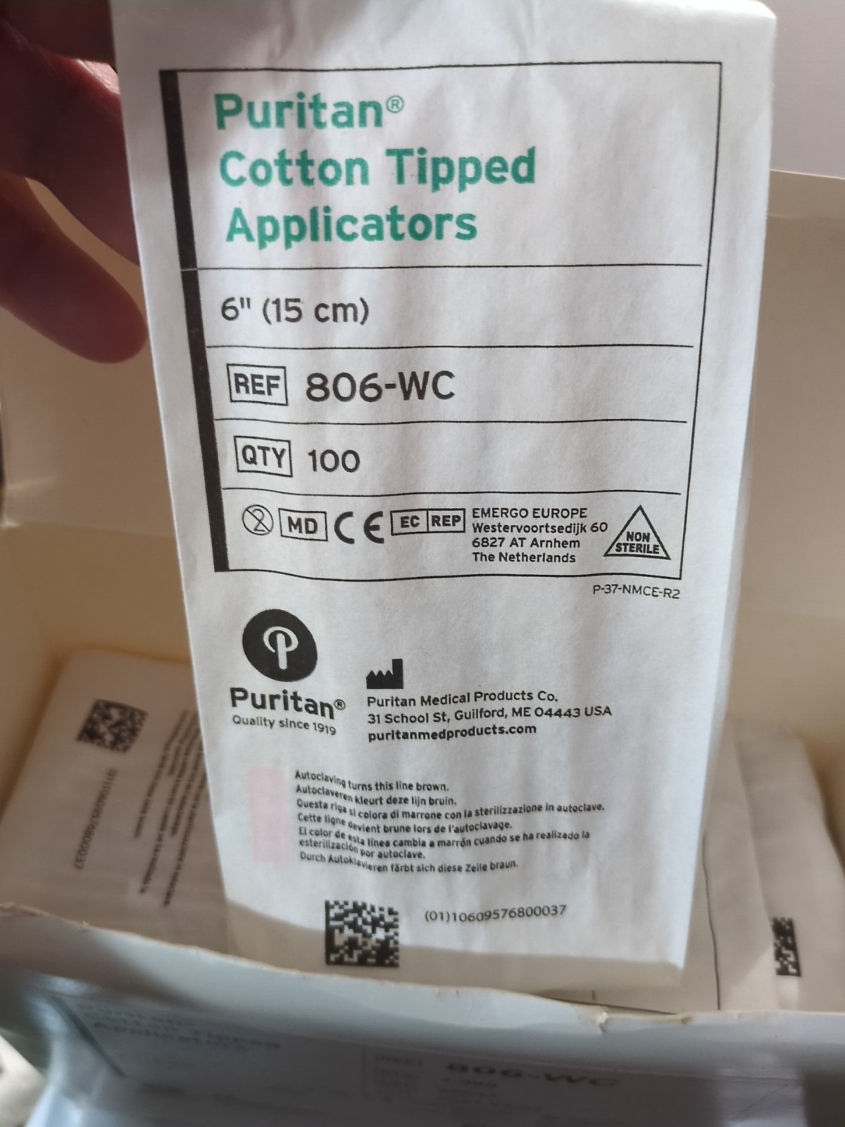 Puritan REF 806-WC Cotton Tipped Applicators 6″ 1000 PCS