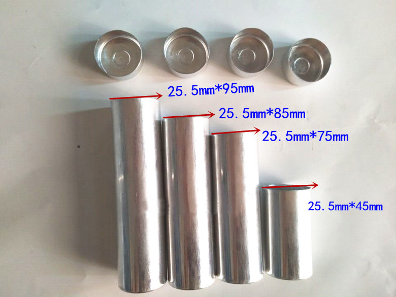 100pcs Dental Lab Aluminum Tube Empty Cartridges For Flexible Acrylic 25.5* 95mm