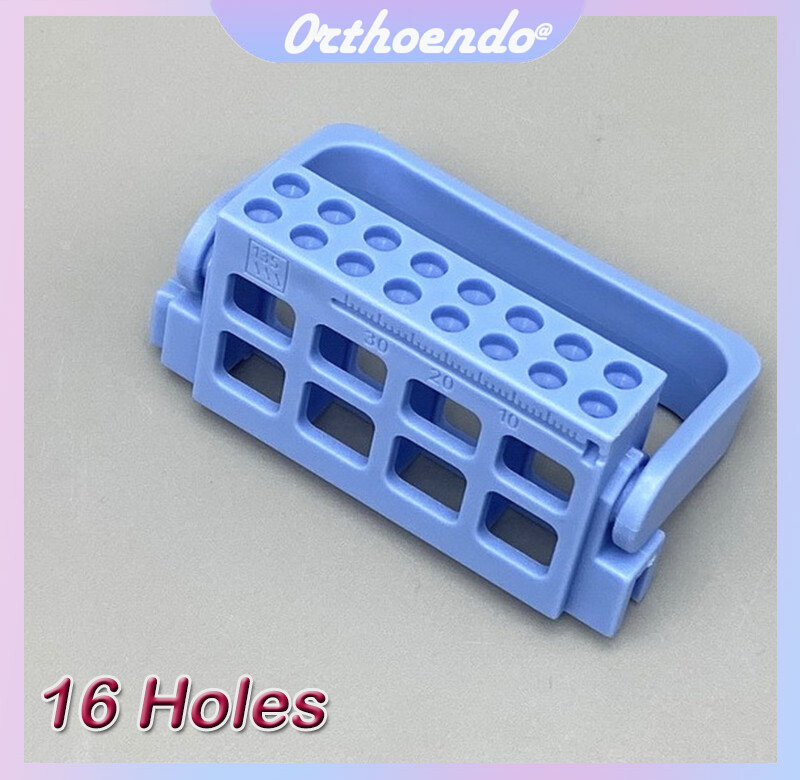 Dental 8/16 Holes Bur Endo Files Block Holder Stand Autoclave Disinfection Box