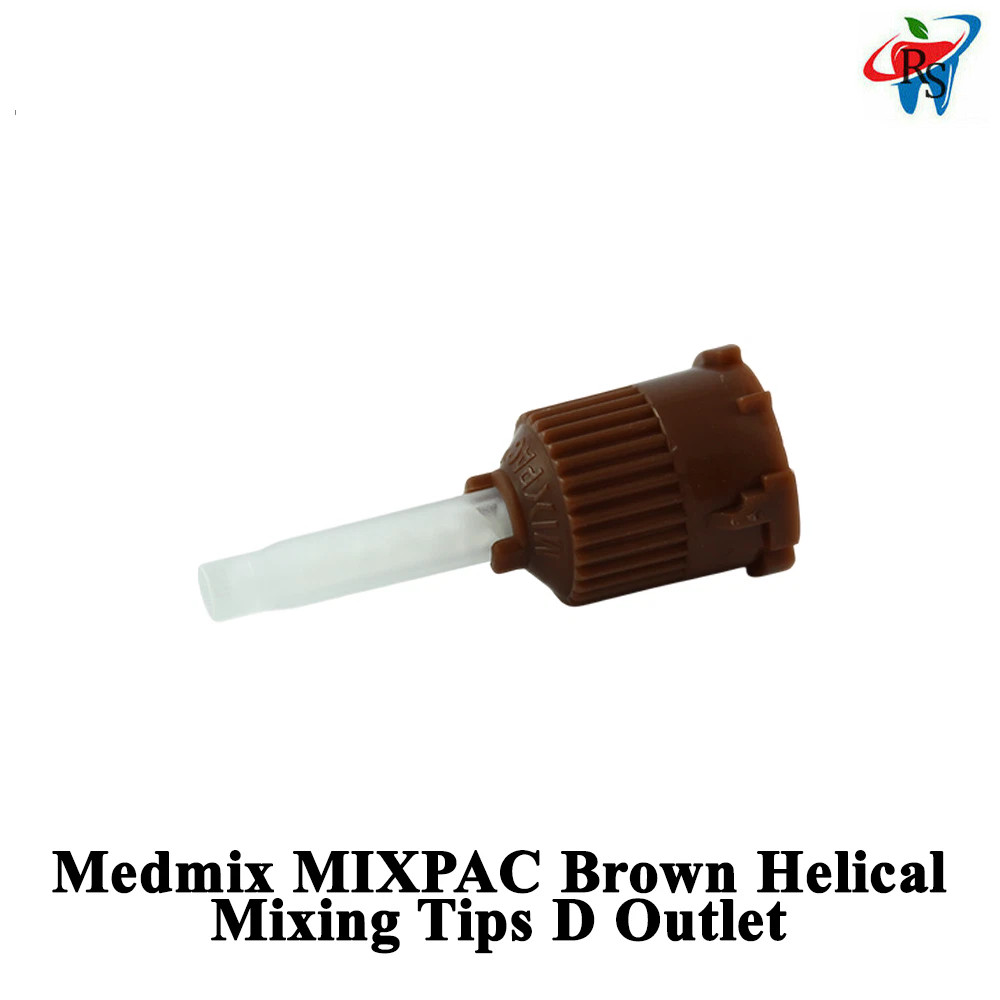 Medmix MIXPAC Brown Helical 8 Motion Mixing Tips D Outlet 1:1 Ratio