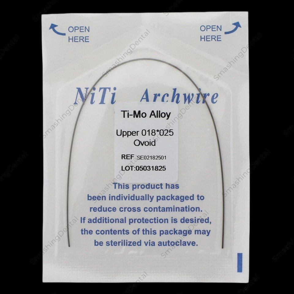 Dental Orthodontic Arch Wires TMA Titanium Molybdenum Alloy Rectangle Braided