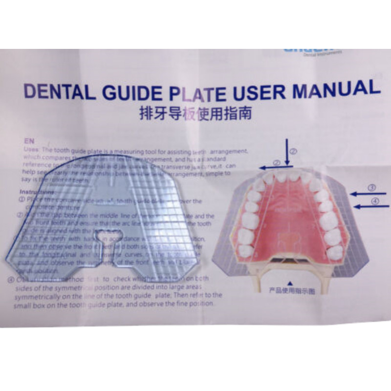 2 pieces Dental Guide Template Plate Denture False Teeth Arrangement