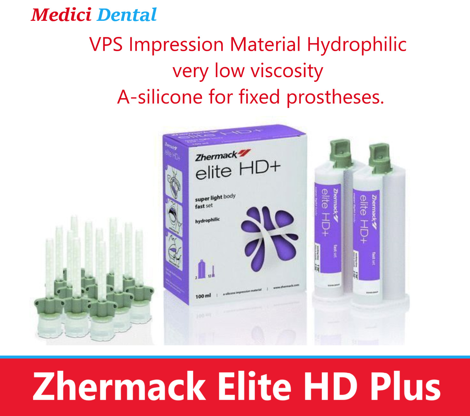 Elite HD Plus A-Silicone Hydrophilic Low Viscosity VPS Impression Material
