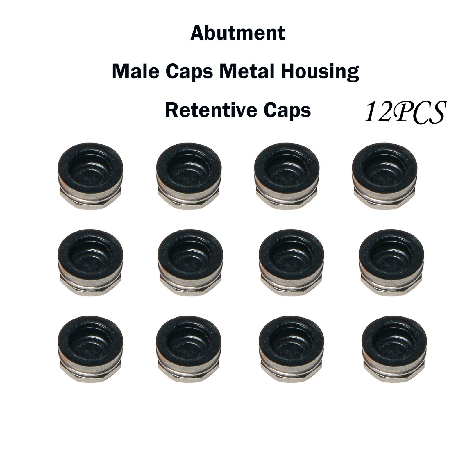 US Dental Overdenture Locator Abutment Retention Male Cap Processing Inserts Set